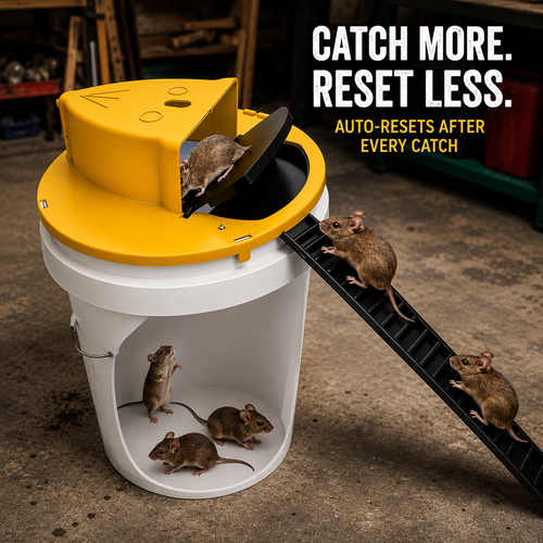 Pawlumio FlipCatch™ Auto-Reset Mouse Trap