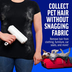 PAWLUMIO Pet Hair Remover — Self-Cleaning Lint Roller